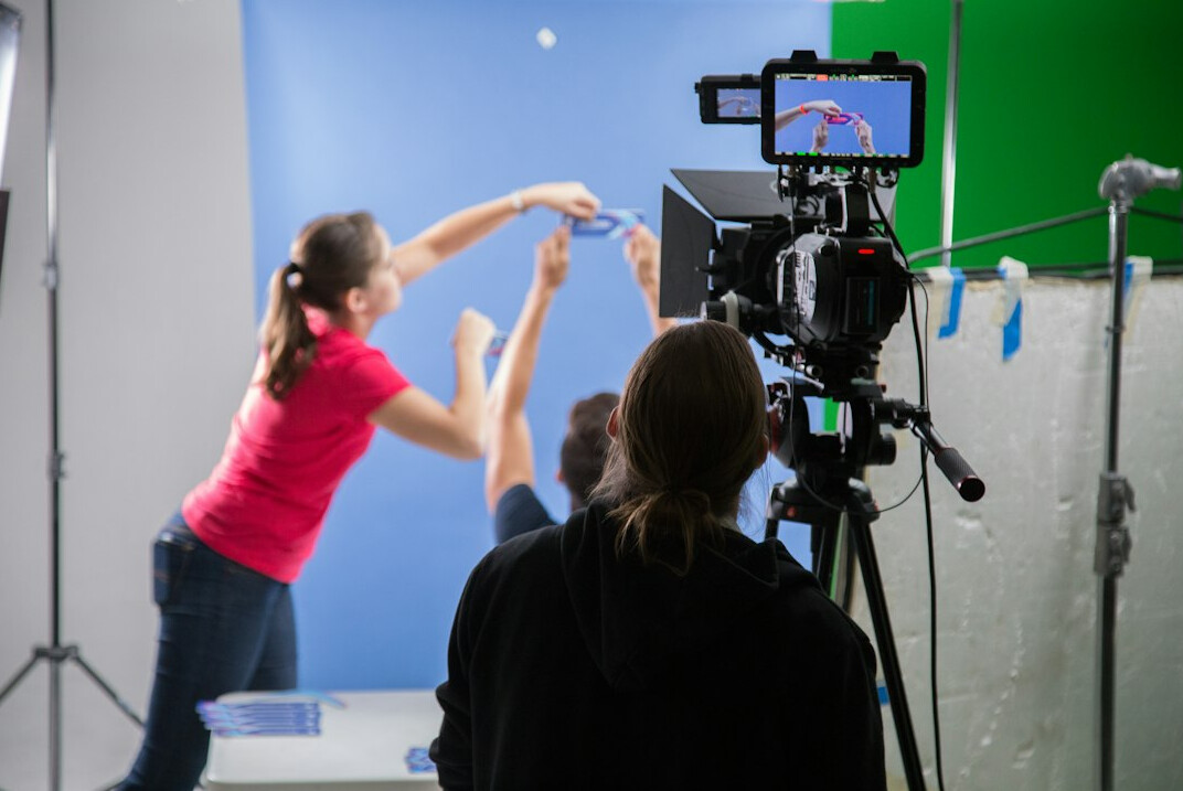 film crew on location