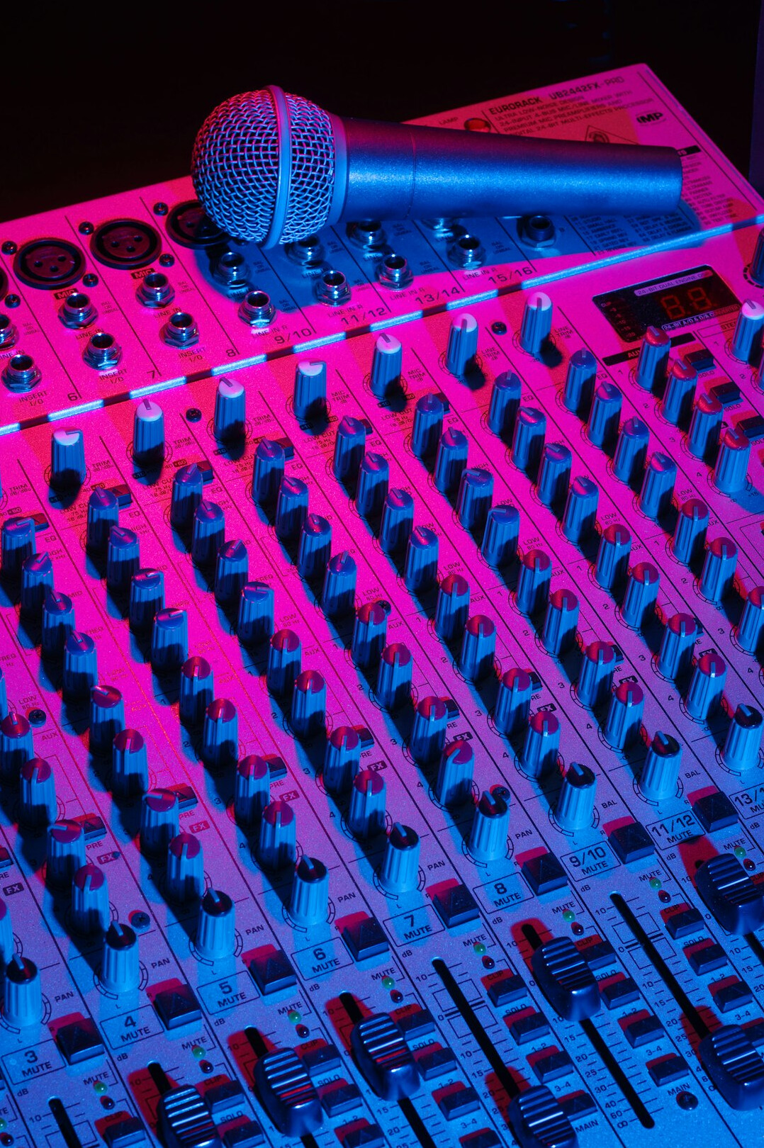 sound engineer mixing audio